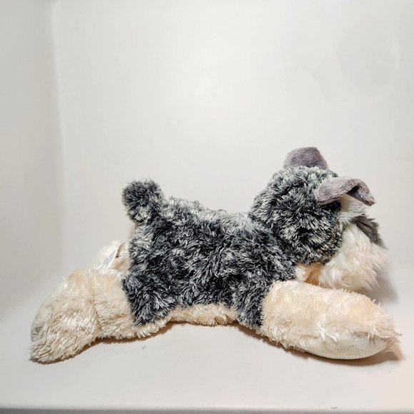 8" Stein Schnauzer Grey Stuffed Animal Dog Plush Puppy Aurora Incredibly soft - Picture 2 of 9